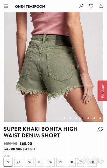 Шорты One teaspoon, 40-42 р