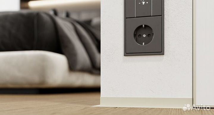 Микроплинтус L щелевой анодир-ый 2,4 м