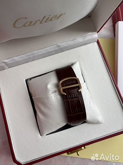 Часы Cartier мужские позолота, сталь