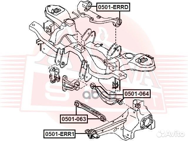 Сайлентблок подушки дифференциала mazda 6 MPS GG