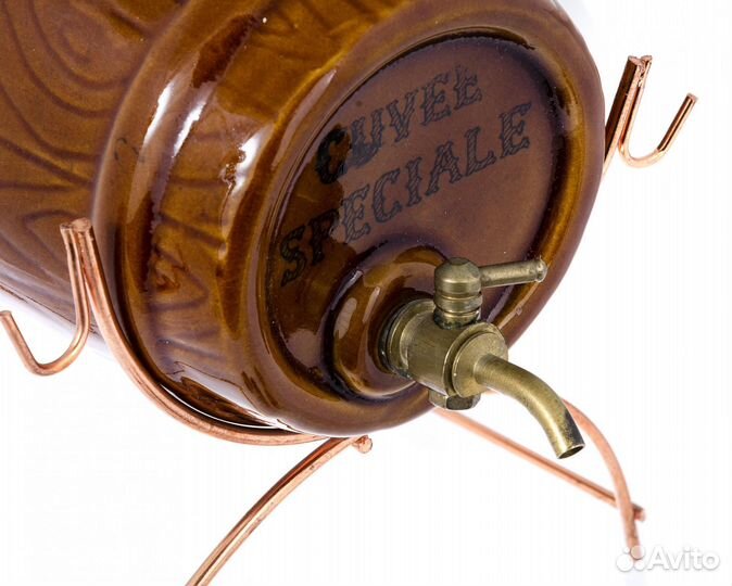 Бочонок керамический с кружечками на подставке