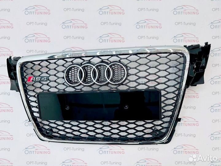 Решетка в стиле RS4 на Audi A4 2007-2012 style 2