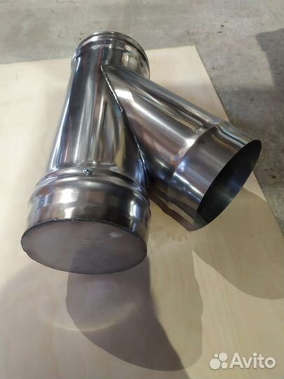 Тройник дымохода 45нерж, 150мм. 1мм