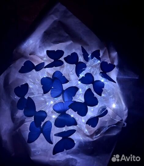 Букет из бабочек с подсветкой ручной работы