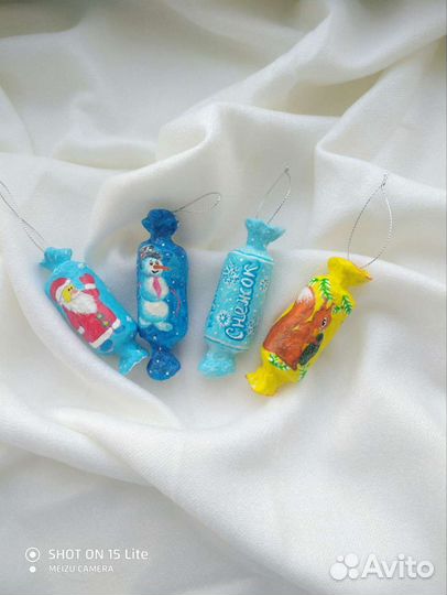 Ватные игрушки на ёлку