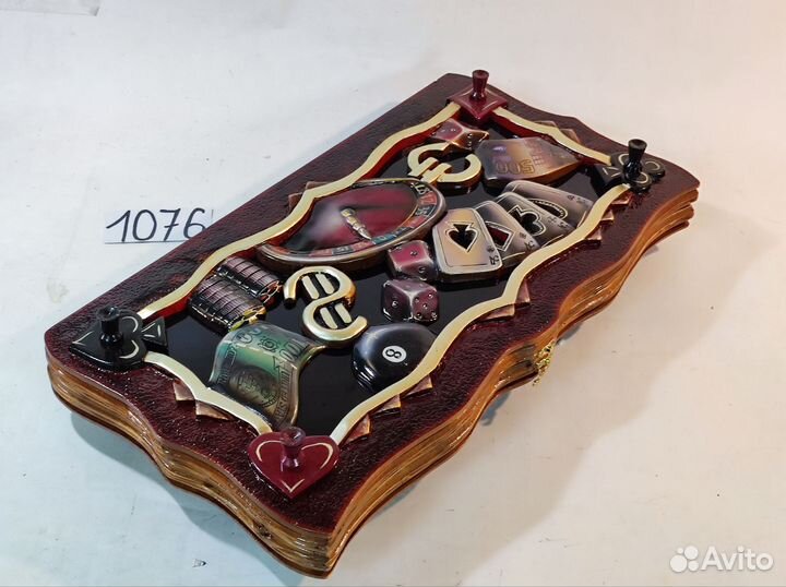 Нарды ручной работы со стеклом