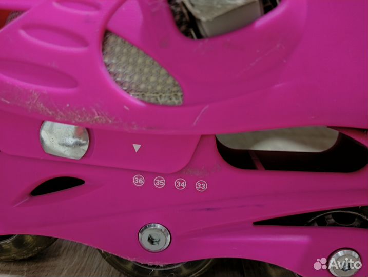 Роликовые коньки детские раздвижные 33-36р