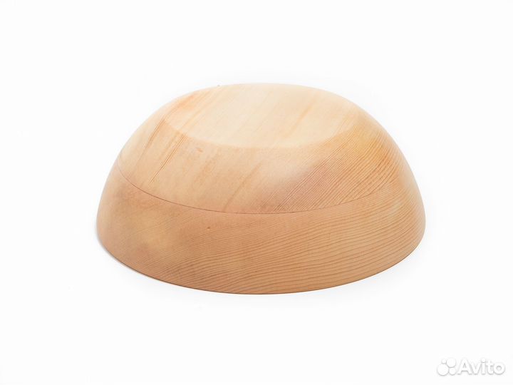 Тарелка деревянная большая глубокая D24 H9. Салатн