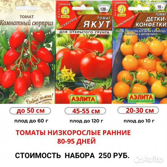 Семена томатов Якут,Комнатный сюрп,Детки-конфетки