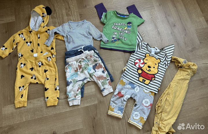 Вещи пакетом h&m 68-74 на 6-9 месяцев