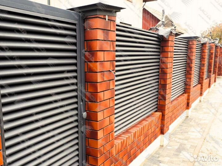 Забор жалюзи горизонтальный