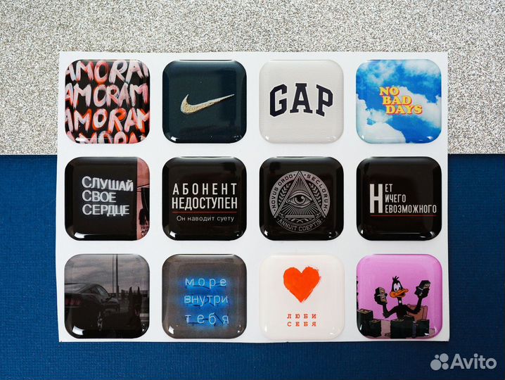 3d стикеры на чехол опт