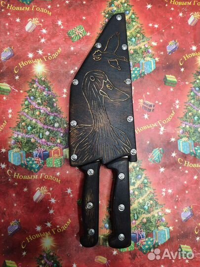 Нож охотничий ручной работы, простой, рабочий