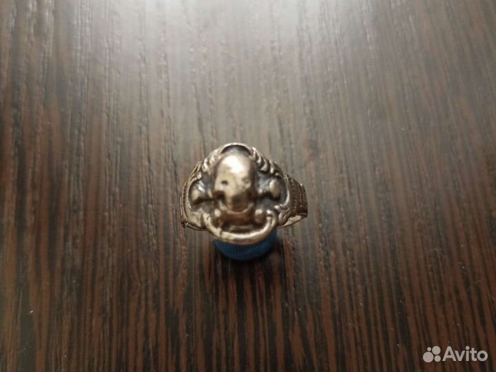 Кольцо Череп, серебро, Царизм