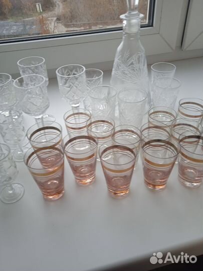 Хрустальные рюмки на ножке СССР