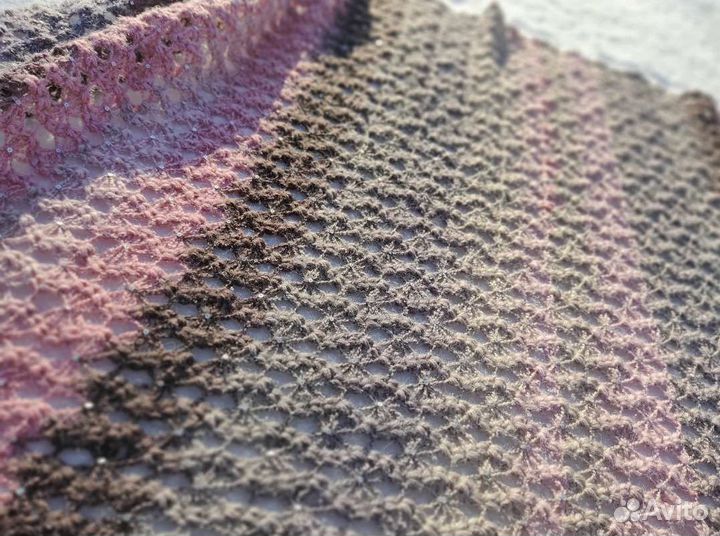 Платок / шарф ажурный вязаный ручная работа