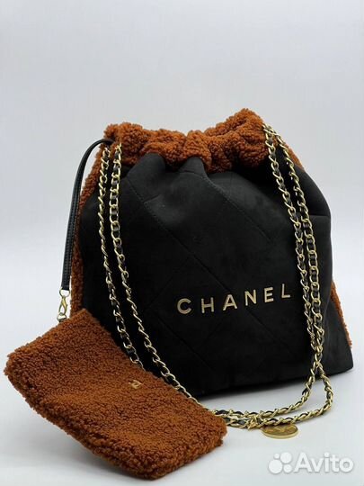 Сумка Chanel, натуральная замша