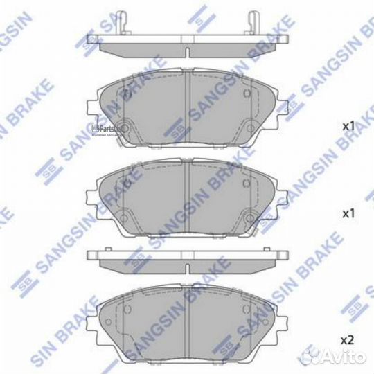Колодки торм.пер. Severe Duty SP1729SD