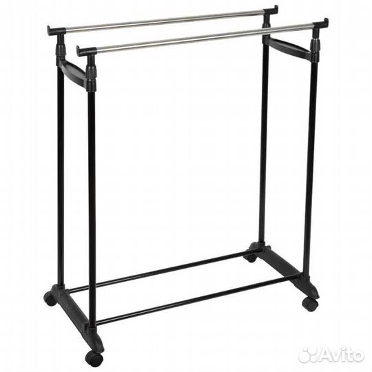 Напольная вешалка для одежды (2 штанги)