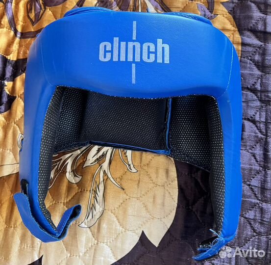 Боксерский шлем clinch красный и синий