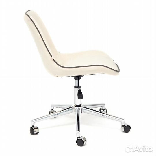 Стул компьютерный Style флок, молочный, 4