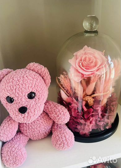 Цветы и сухоцветы, роза в колбе