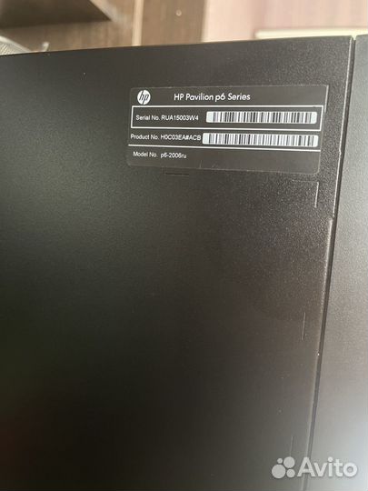 Компьютер HP Pavilion p6 2006ru с монитором