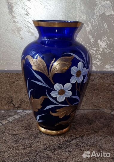 Ваза Чехословакия cobalt кобальт 50-60е годы
