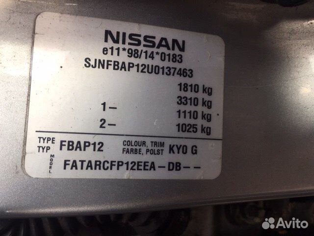 Разбор на запчасти Nissan Primera P12