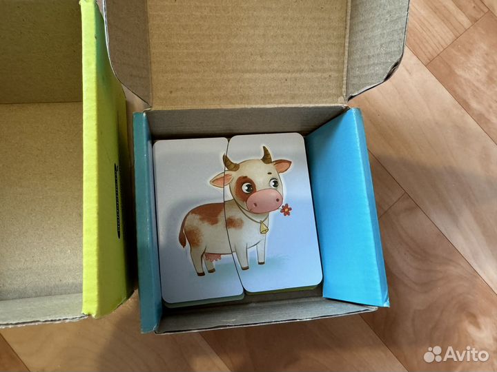 Деревянные пазлы половинки для малышей