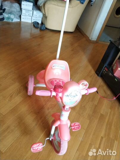 Велосипед трехколесный розовый Leader Kids хорошее