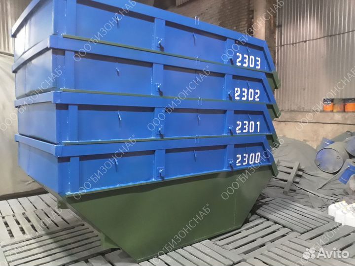 Бак мусорный 8м3, 1.1м3, 0.75 м3 J10988