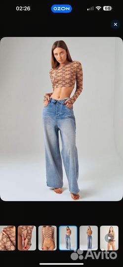 Кроп топ женский с длинным руковом