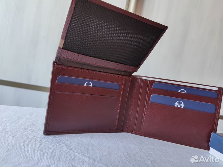 Мужской кожаный бумажник Sergio Tacchini, оригинал