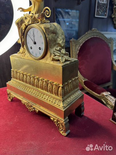 Часы каминные бронза 19 век