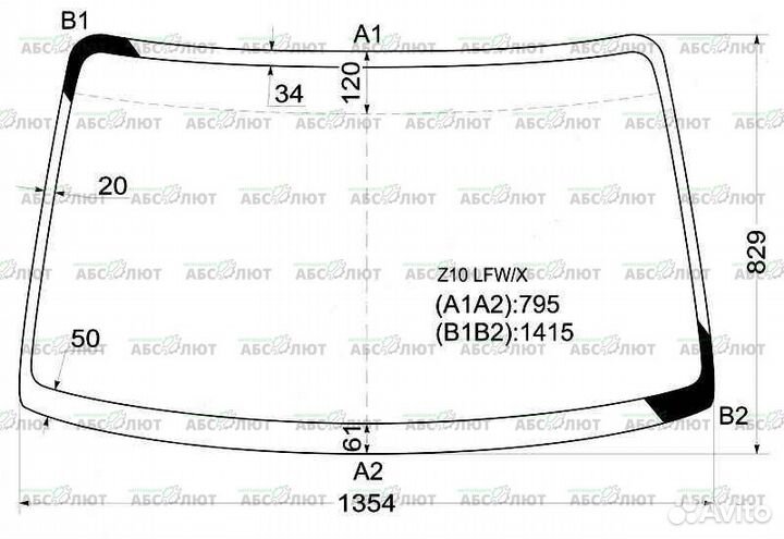 Стекло лобовое nissan cube Z11 02-08 FYG без полос