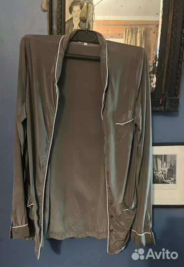 Шелковая блузка в пижамном стиле eric bompard