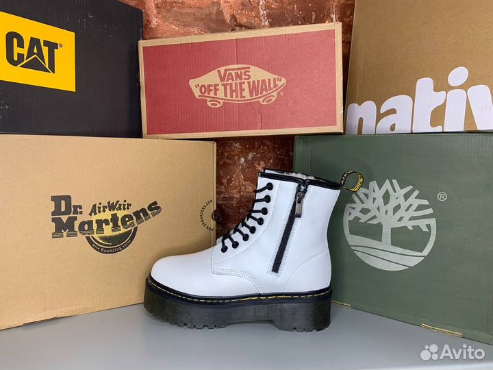 Ботинки Dr. Martens Jadon Platform Белые (36)