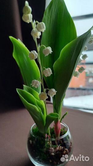 Ландыши из холодного фарфора