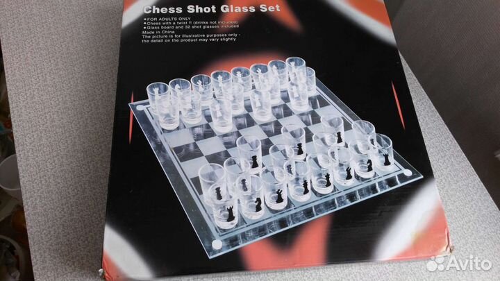 Шахматы рюмки стеклянные