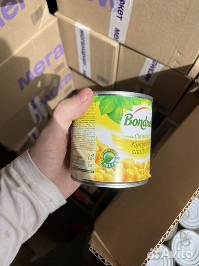 Кукуруза, тушенка, чай, сироп