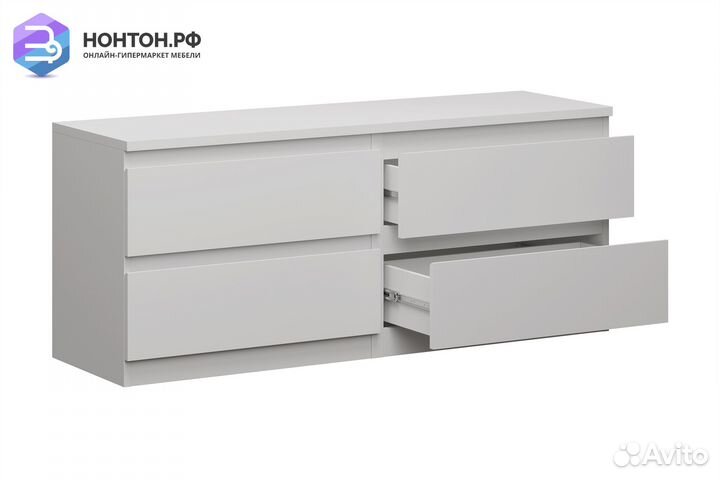 Тумба Кастор 4 ящика белая