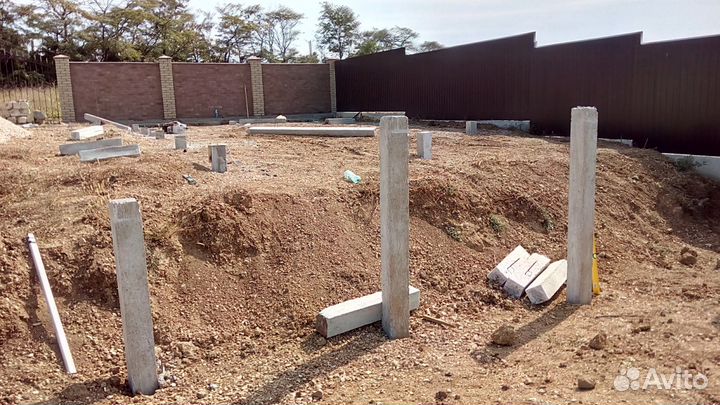 Фундамент на ж/б сваях