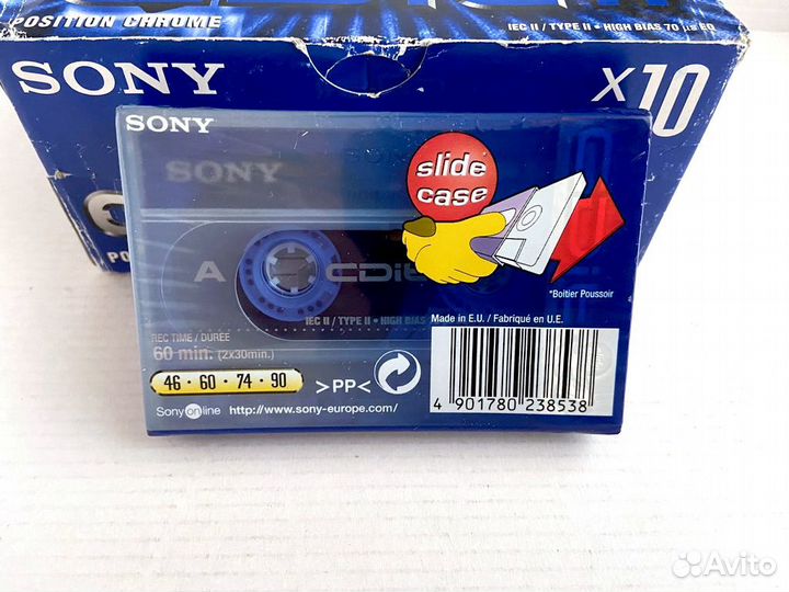 Аудиокассеты кассеты Sony CDit II 60 - 1994 г