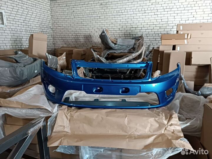 Бампер передний гранта 91 голубая планета 418