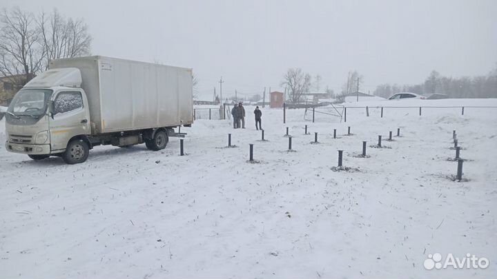 Винтовые сваи под дома, бани, заборы