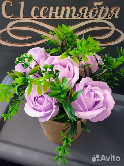 Букет из мыльных роз