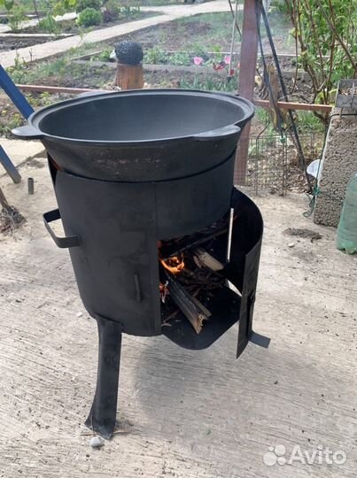 Комплект казан+печь с дымоходом