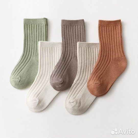 Носки в рубчик детские 5пар (набор)