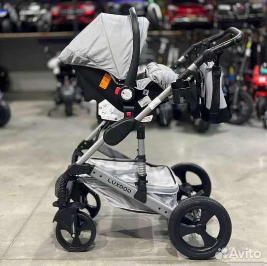 Новая коляска 3в1 Luxmom 558 (серый)